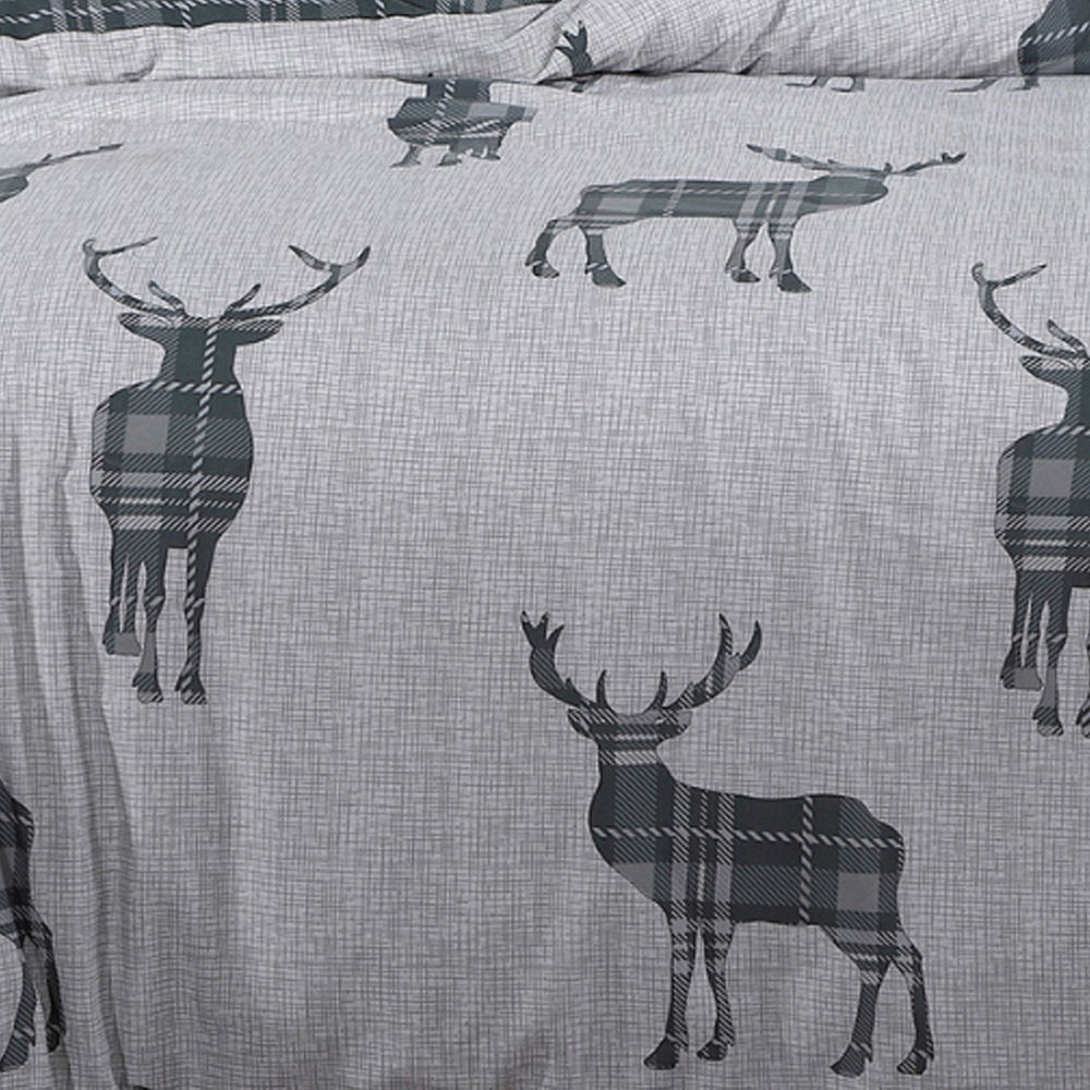 Velosso Single Grey Stag Reversible Duvet Set Image 3