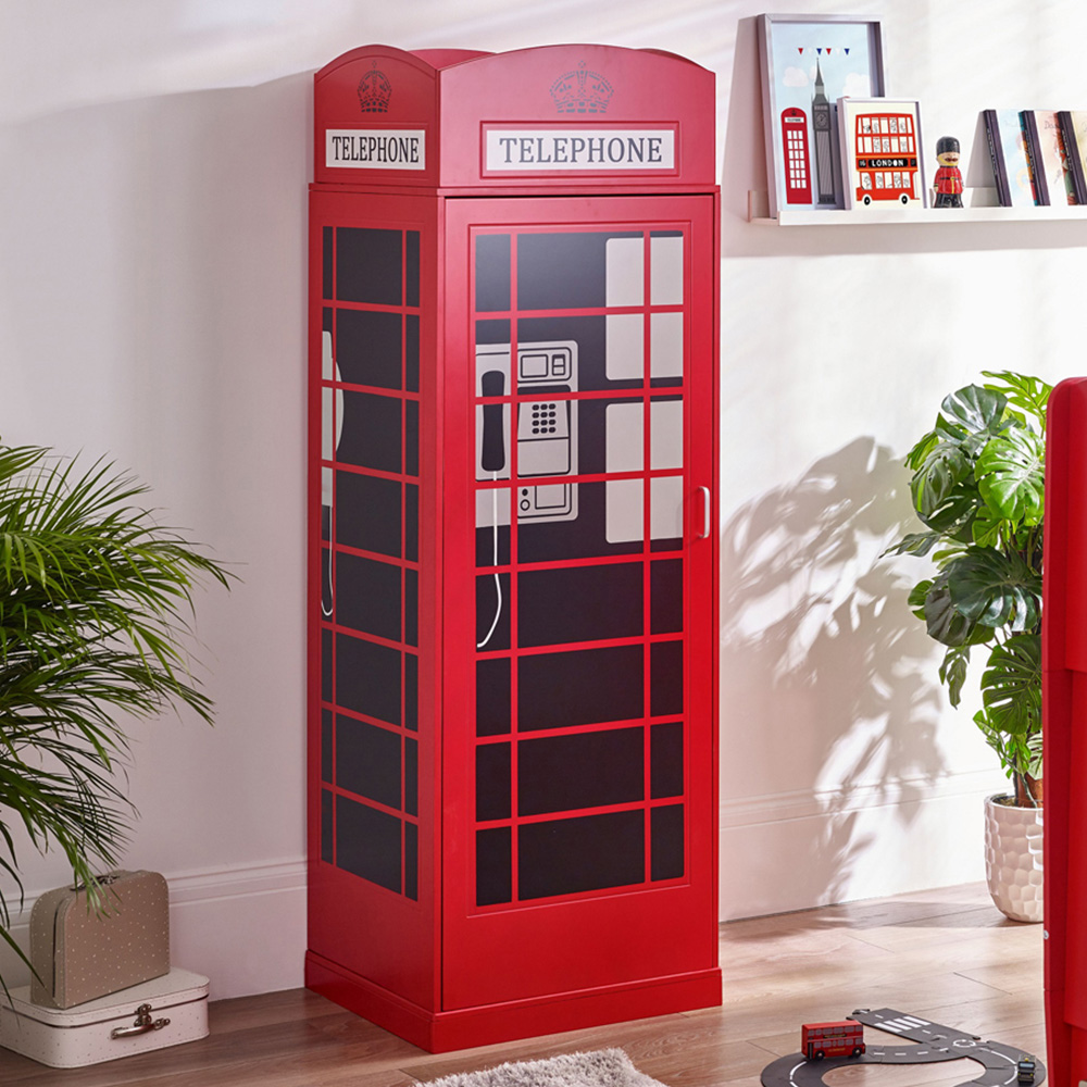 Julian Bowen Telephone Box Wardrobe Image 1