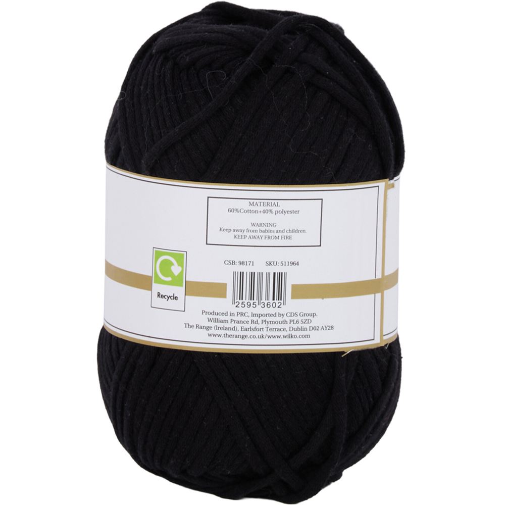 Crochet Yarn Black Image 3