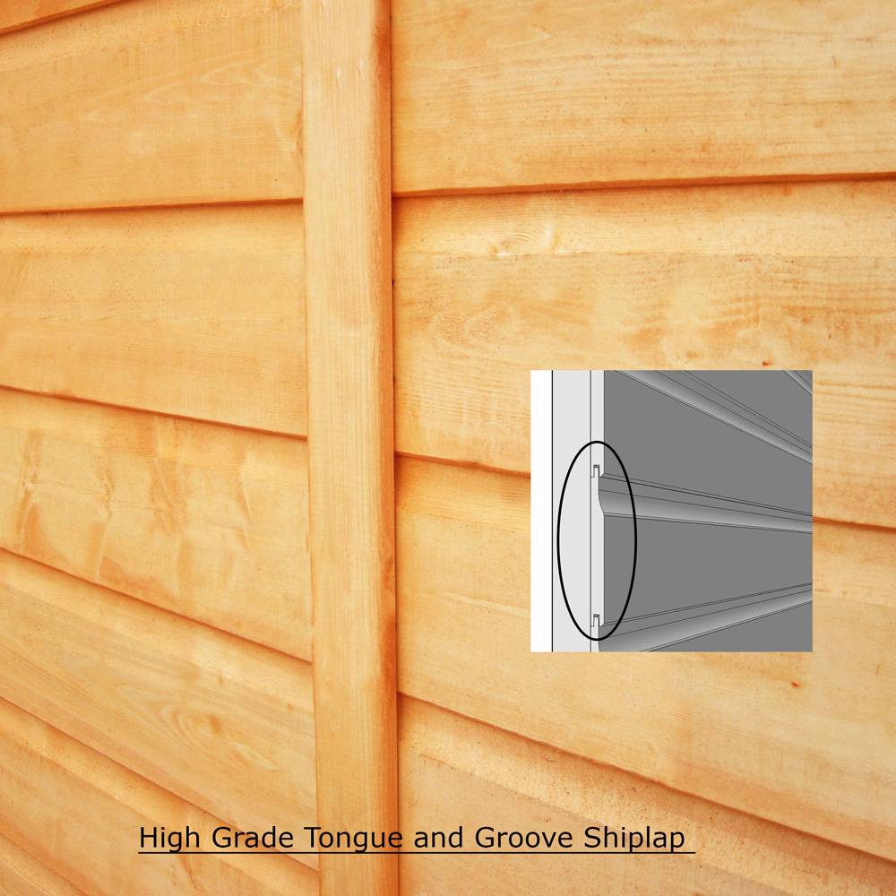 Shire Goodwood 9 x 6ft Shiplap Style C Security Cabin Apex Summerhouse Image 5