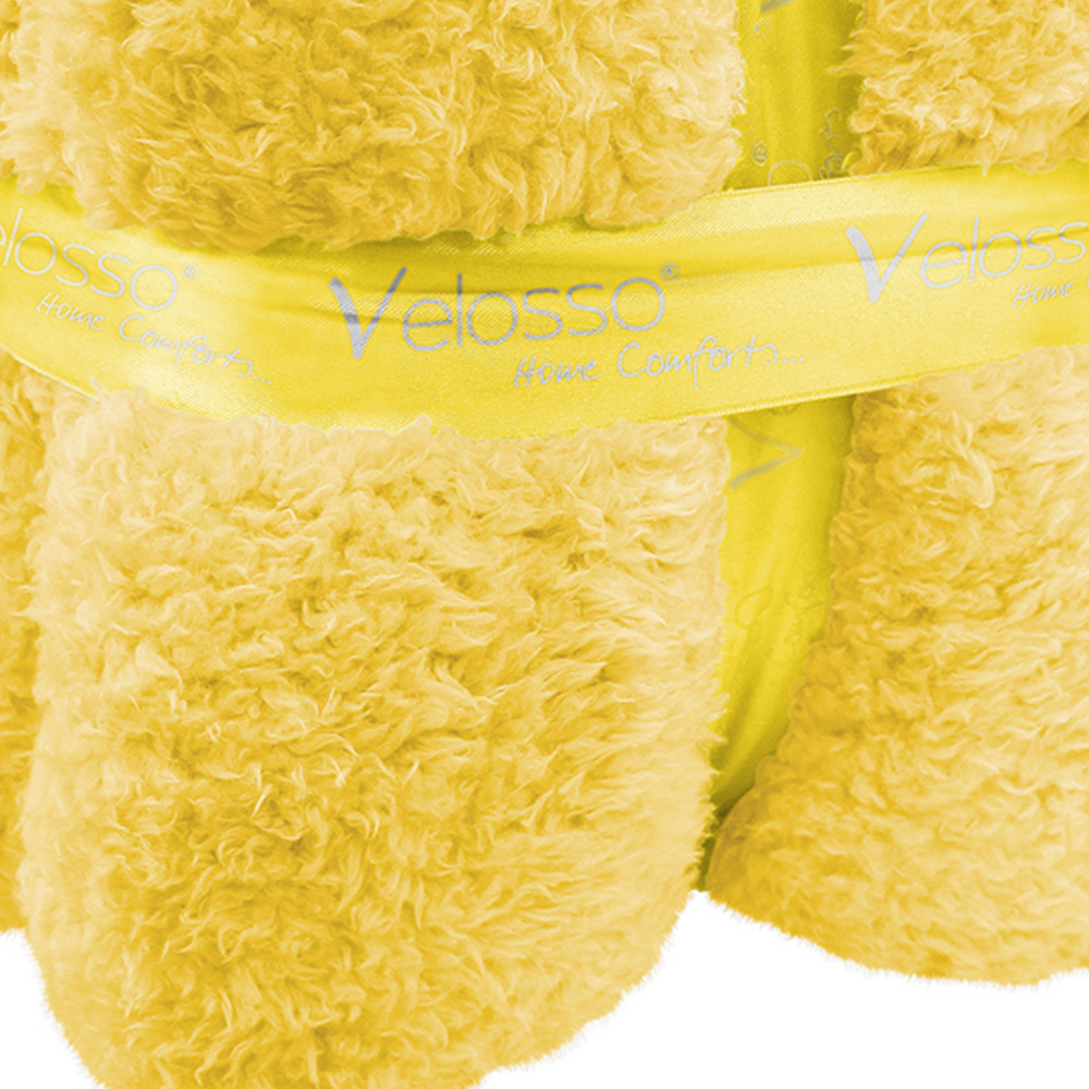 Velosso Yellow Teddy Throw 130 x 180cm Image 3