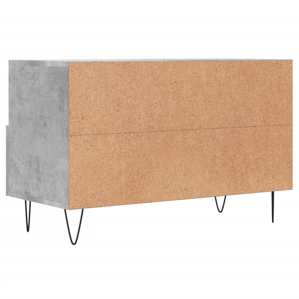 vidaXL 2 Drawer 2 Shelf Concrete Grey TV Cabinet Image 8