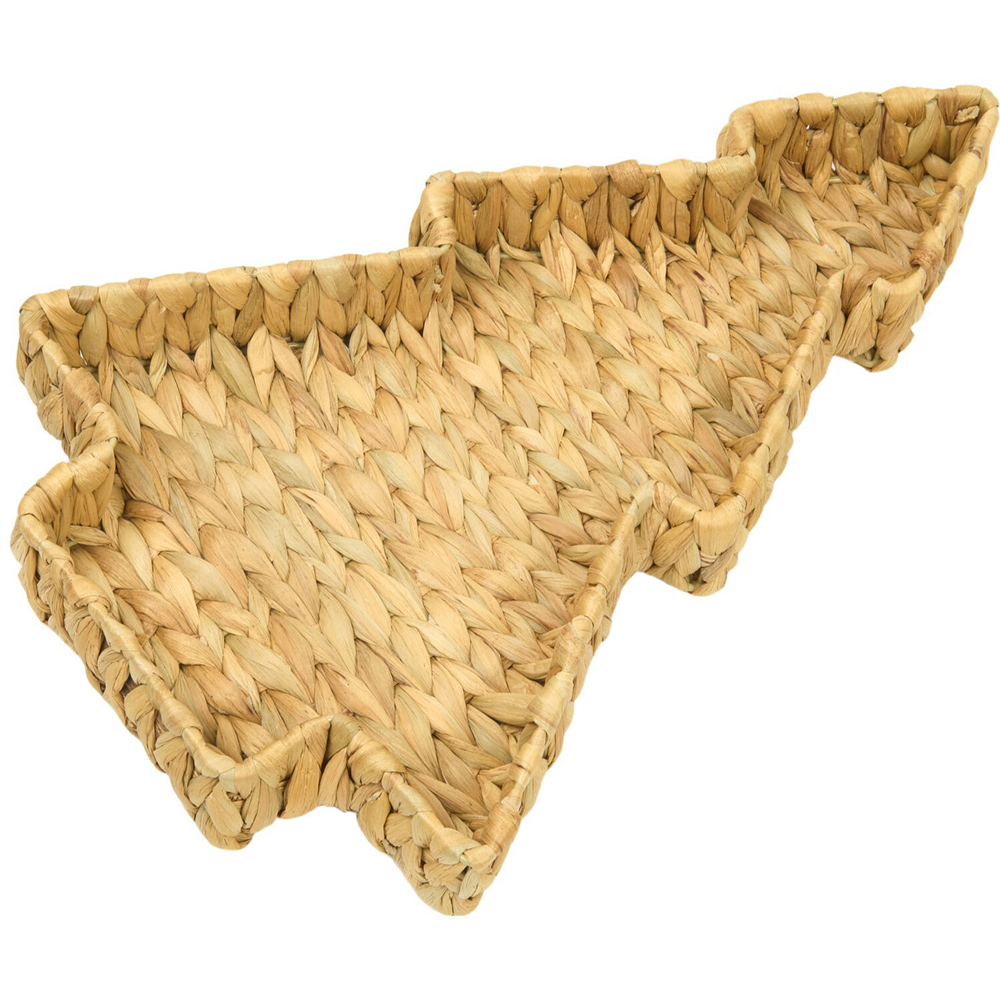Water Hyacinth Christmas Tree Tray Natural Image 3