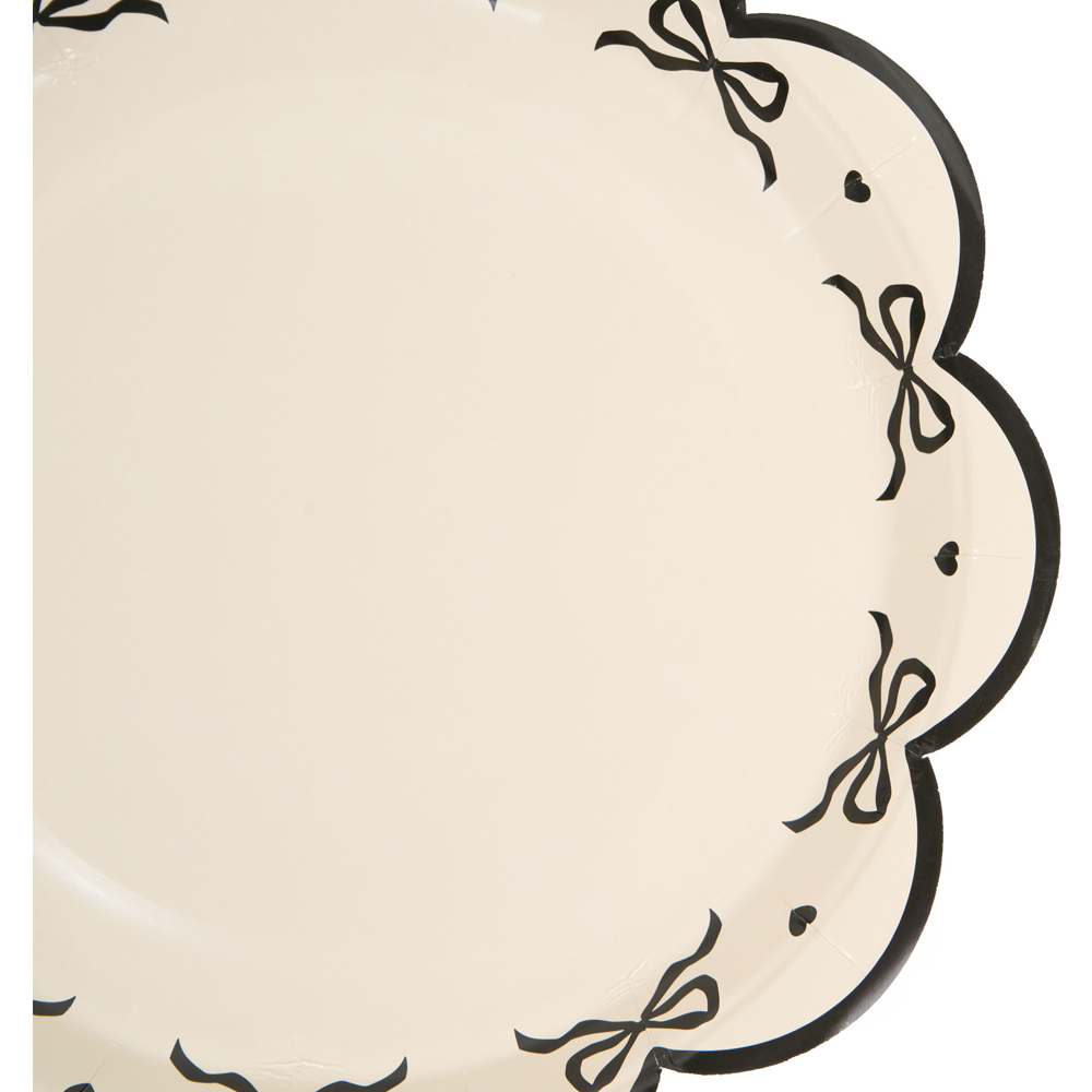 Pack of 10 Bow Paper Plates Image 5