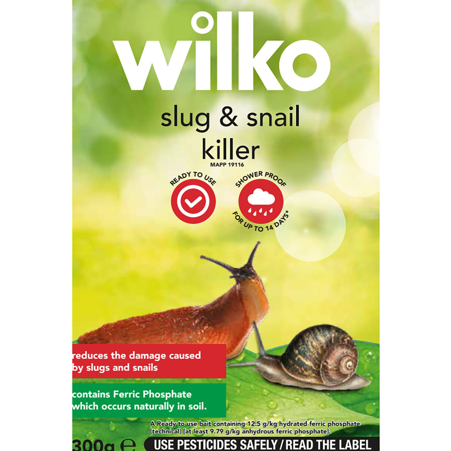 wilko Slug and Snail Killer 300g - Green Image 1