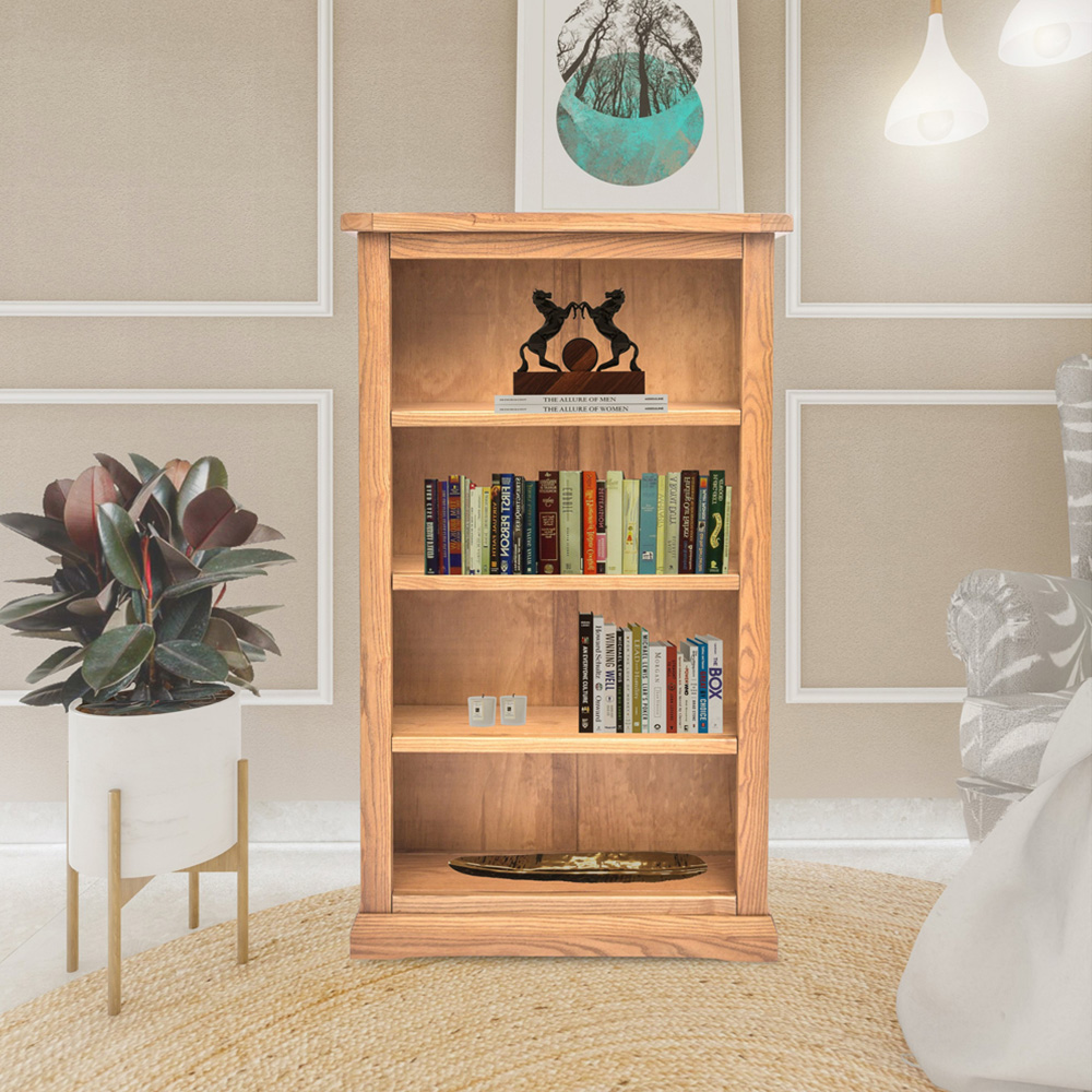 Salerno 4 Shelf Light Wood Bookcase Image 7