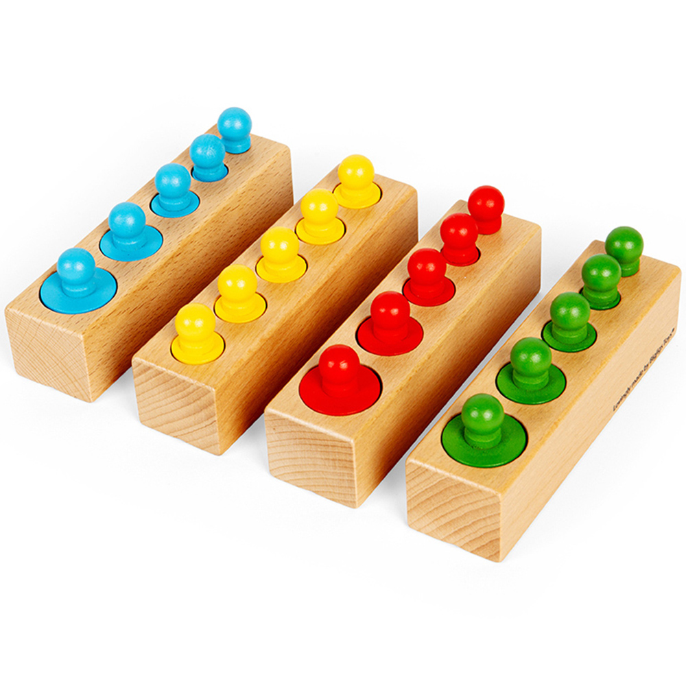 Bigjigs Toys 24 Piece Wooden Peg Blocks Image 2
