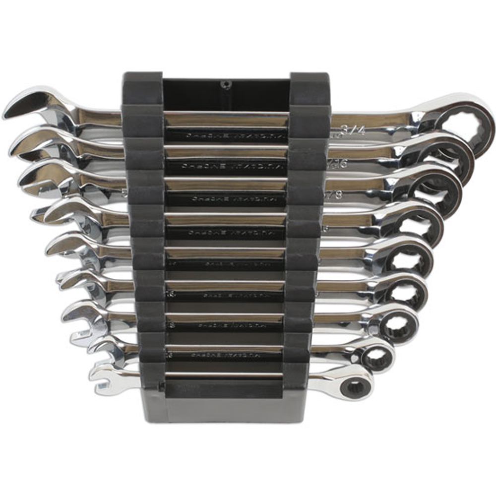Laser 9 Piece AF Ratchet Ring Combination Spanner Set Image 3