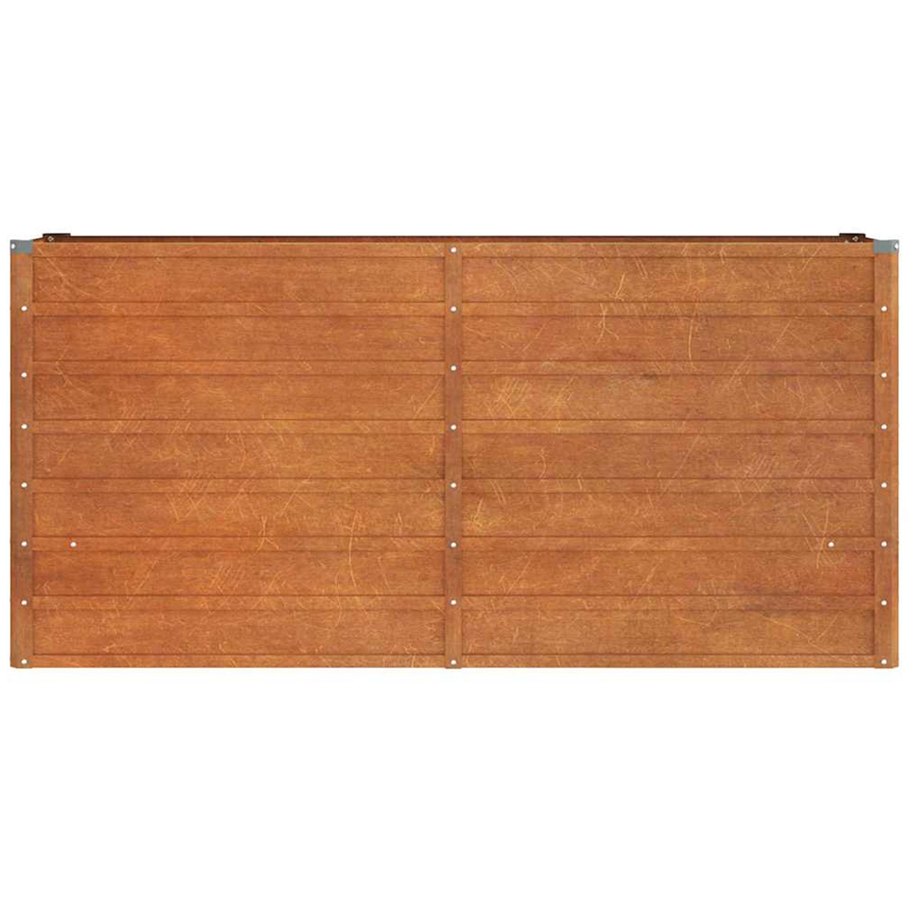 vidaXL Brown Corten Steel Large Rectangular Garden Raised Bed 160 x 40 x 77cm Image 2