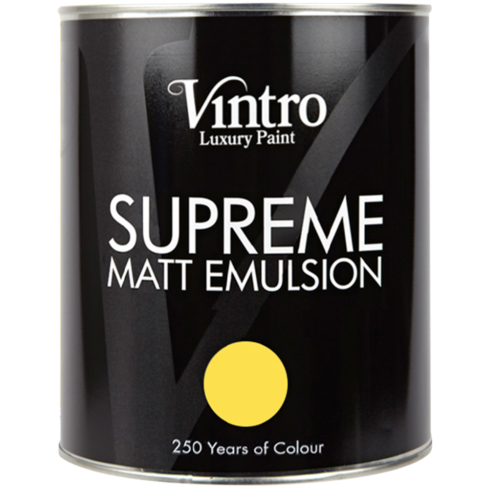 Vintro Paint Yellow Maiden Matt Emulsion Interior Paint 1L Image 2