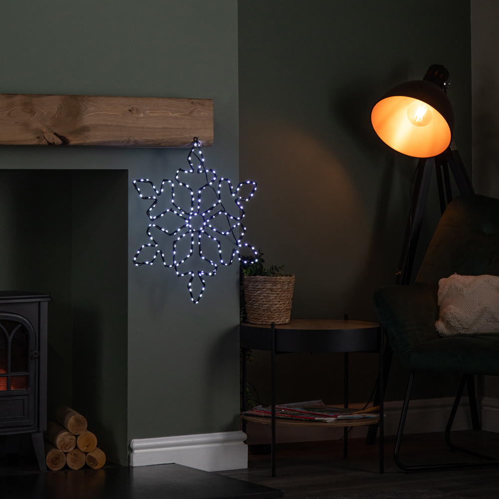 Samuel Alexander White LED FlexiBrights Light Up Metal Christmas Snowflake Decoration Image 9