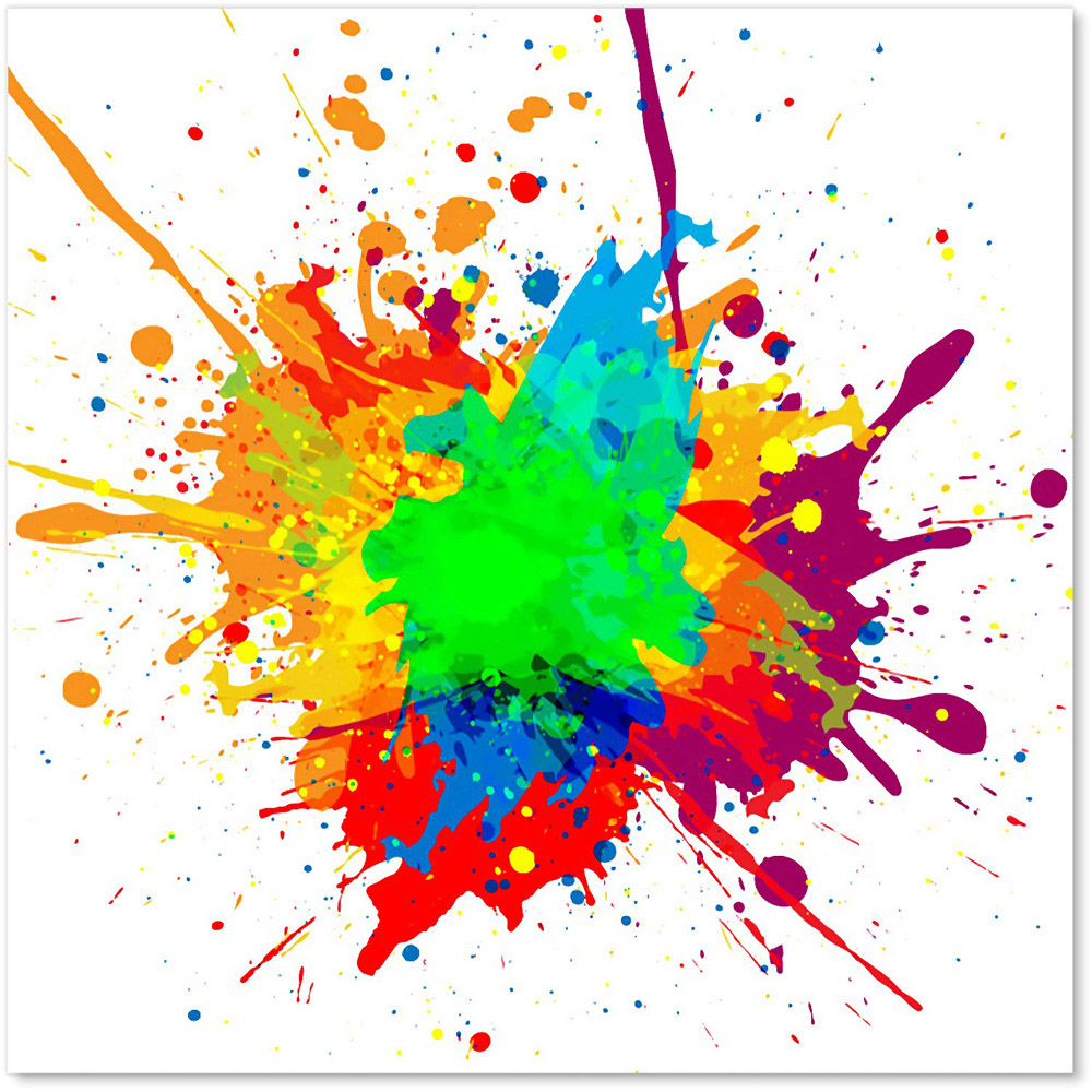 Warren Reed Designer Paint Splash Glass Kitchen Splashback 60 x 60cm Image 2