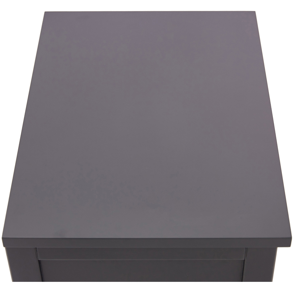 Biasi 2 Drawer Single Shelf Charcoal Bedside Table Image 7