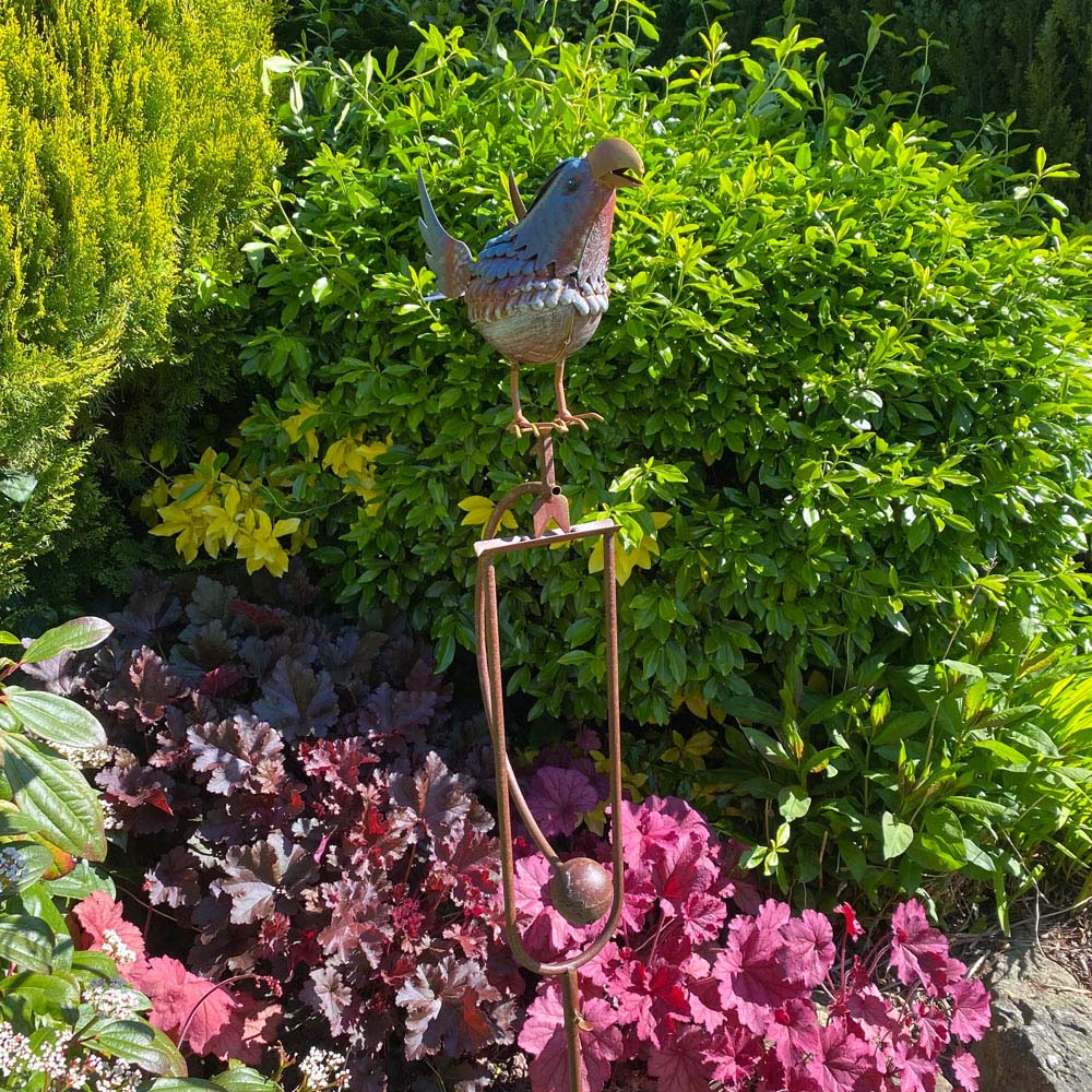 Acacia Home Metal Bird Rocker Garden Stake 140cm Image 2
