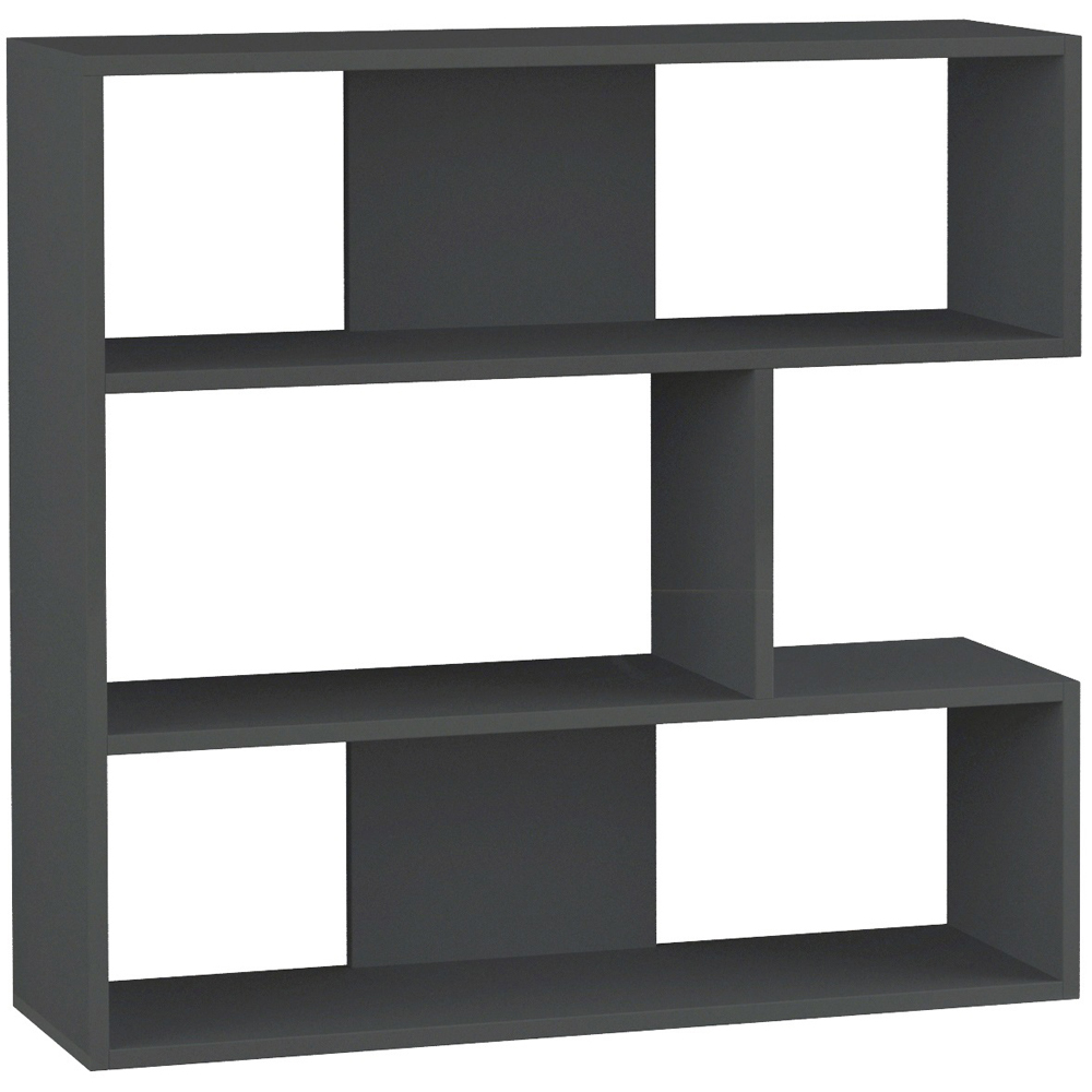 Decortie Molly 4 Shelf Anthracite Grey Modern Bookcase Display Unit No 1 Image 2