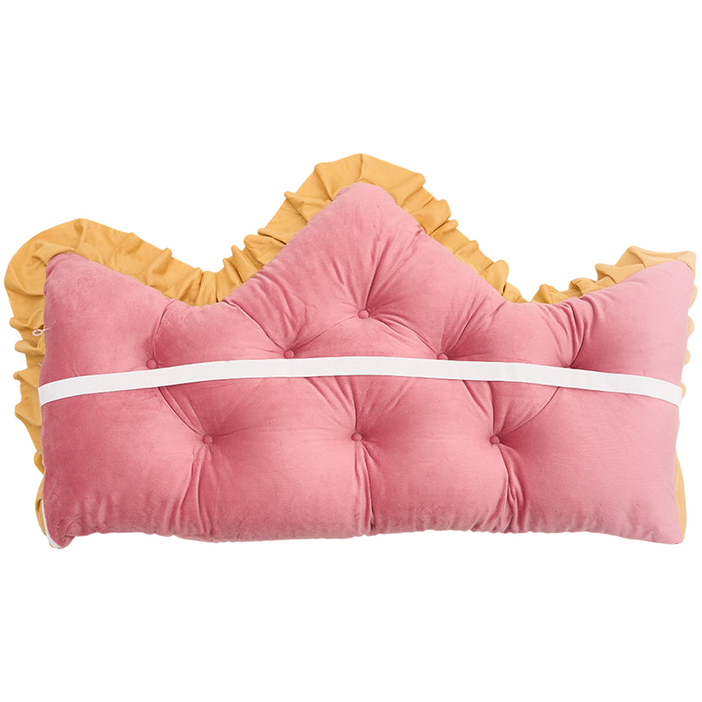 Living and Home Dusty Rose and Mustard Button Tufted Crown Headboard Pillow 50 x 90cm Image 4