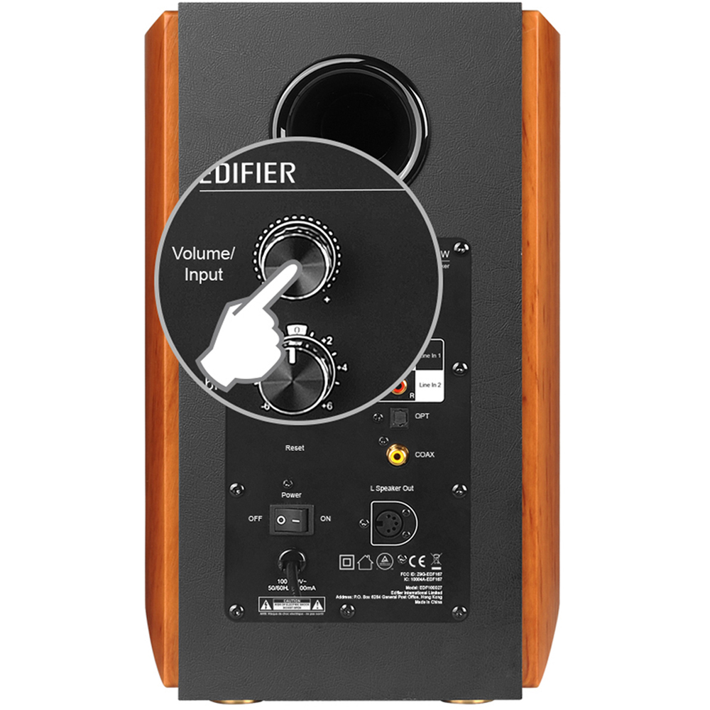 Edifier S1000W 2.0 Brown Bookshelf Speaker Set with Bluetooth and Airplay 120W Image 5
