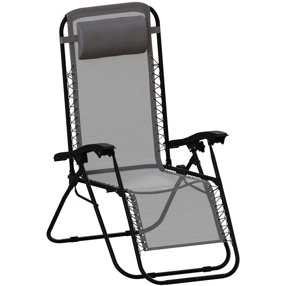 GARDEN VIDA Set of 2 Grey Zero Gravity Chair Image 2