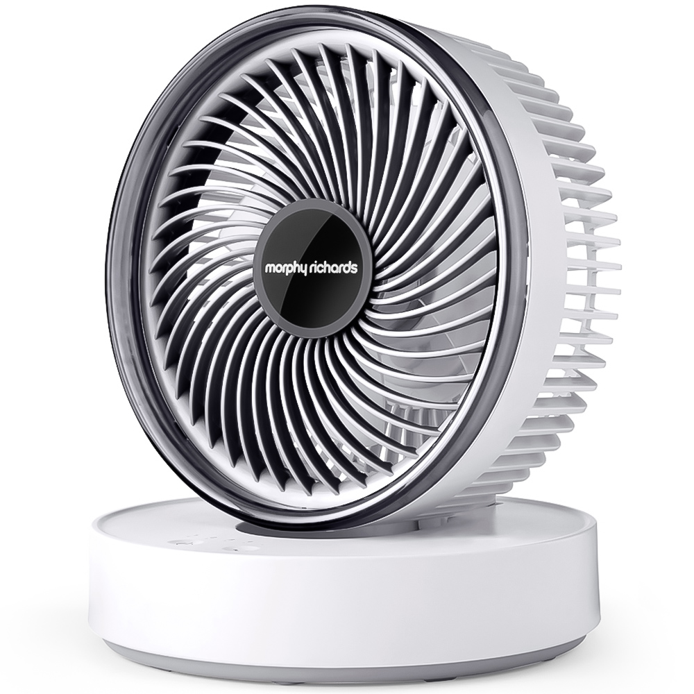 Morphy Richards White Rechargeable USB Oscillating Desk Fan 6 inch Image 4