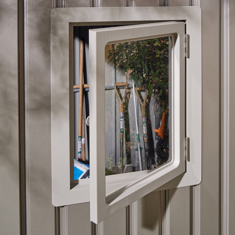 Rowlinson Brentvale Premium Apex Metal Shed with Foundation Kit 8 x 6ft Image 4