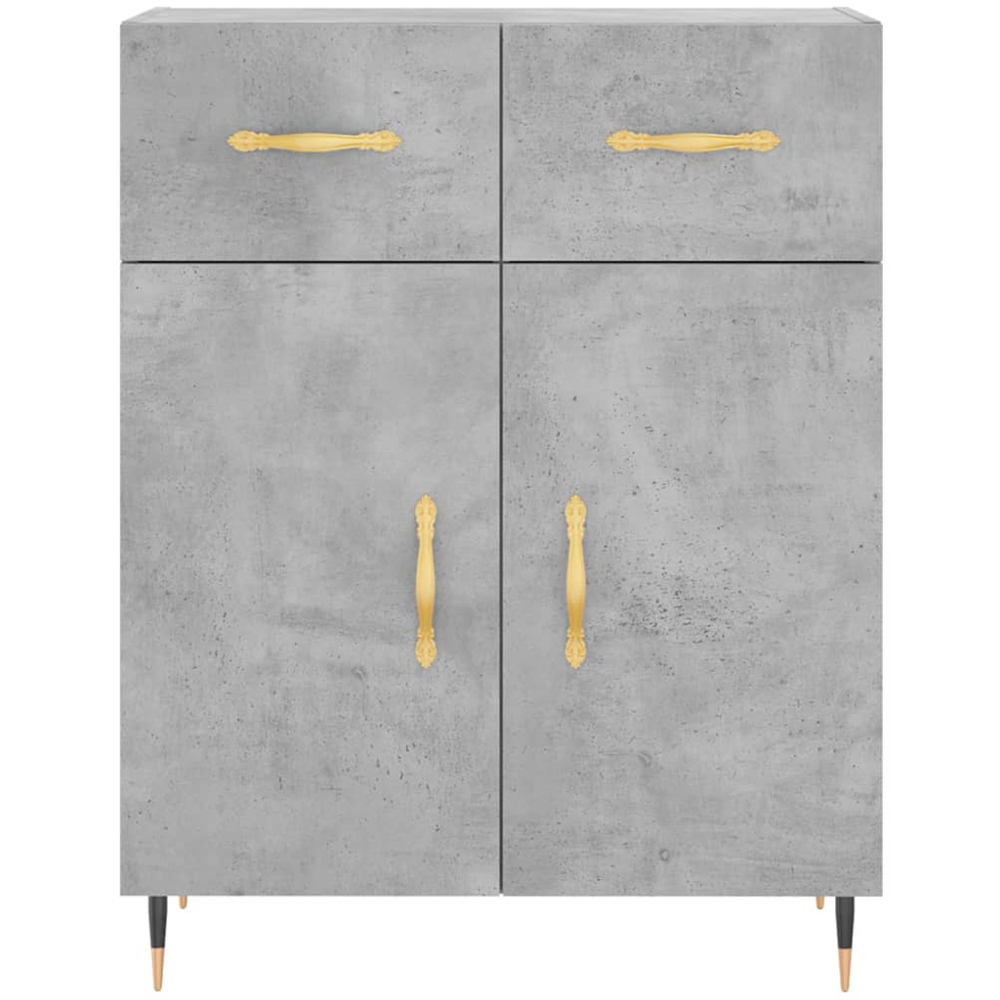 vidaXL 4 Door 2 Drawer Concrete Grey Highboard Image 8