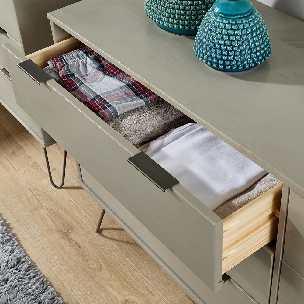 Home Source Acadia 6 Drawer Grey Chest of Drawers Image 4