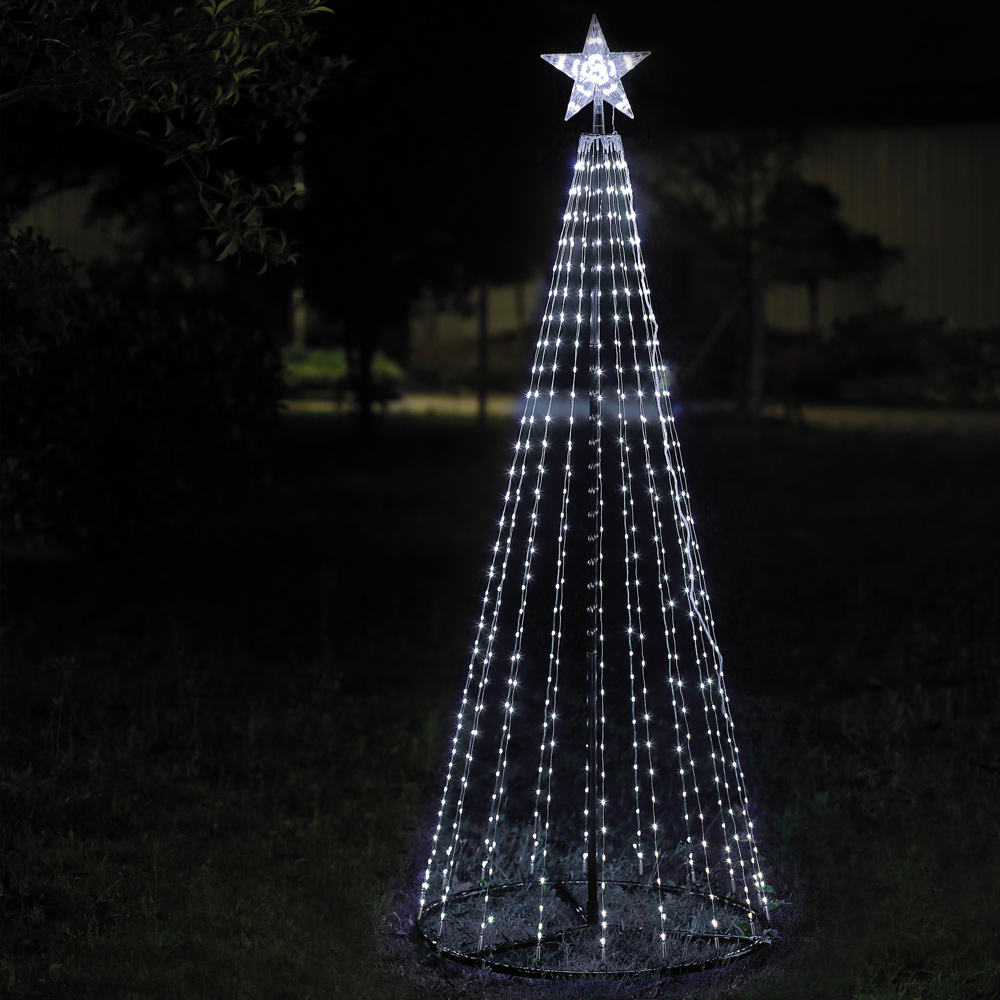 The Christmas Workshop 573 LED White Outdoor Cone Tree 6ft Image 4