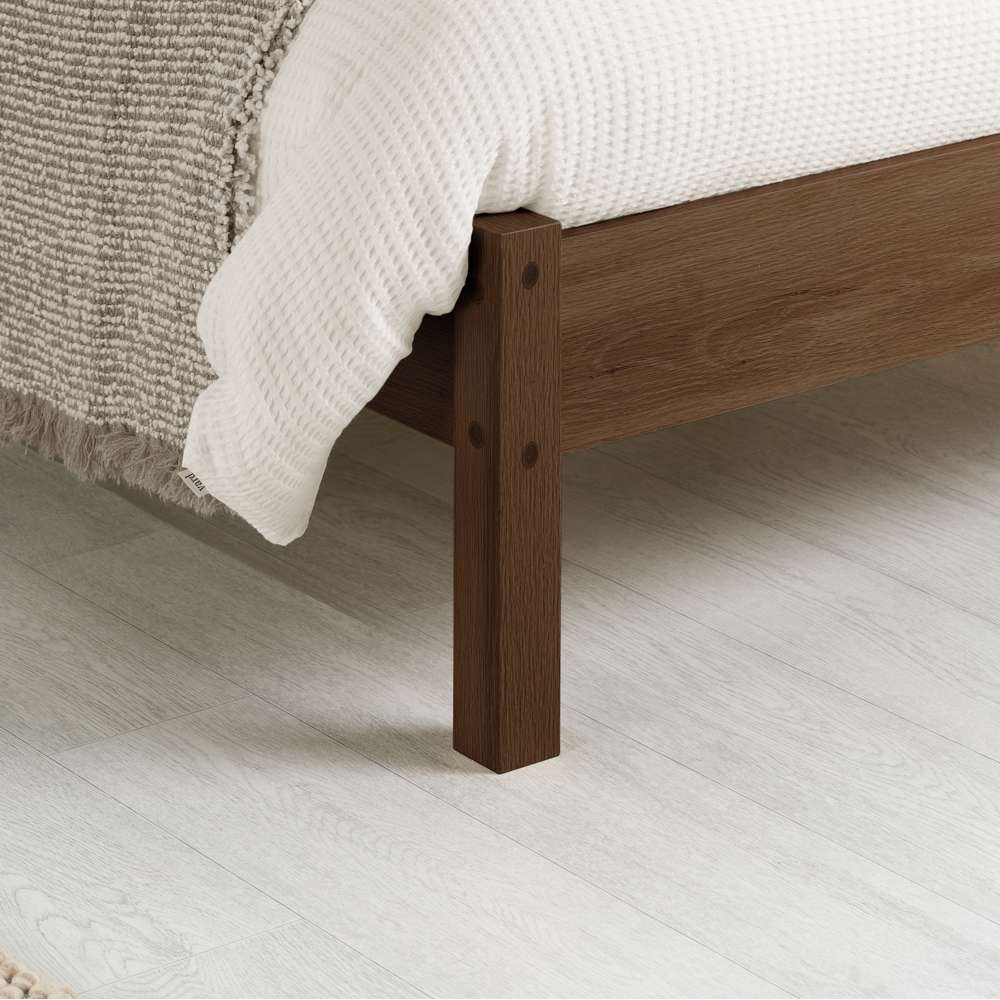 Herringford Double Walnut Chevron Bed Image 7