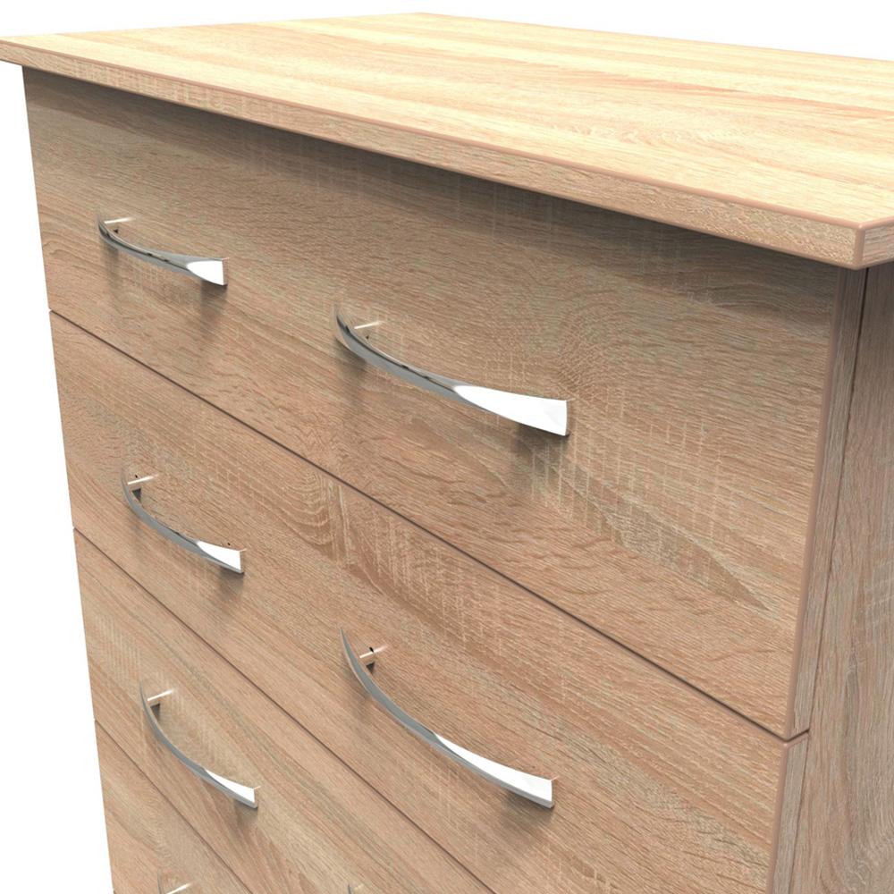 Crowndale Avon 5 Drawer Bardolino Oak Chest of Drawers Image 5