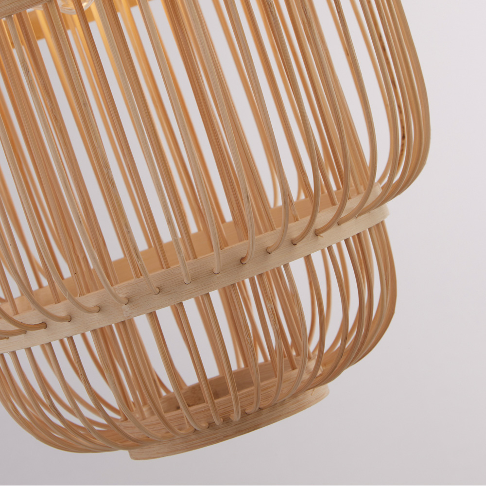Lighting Collection Kaia Grey Drum Ceiling Shade Image 4