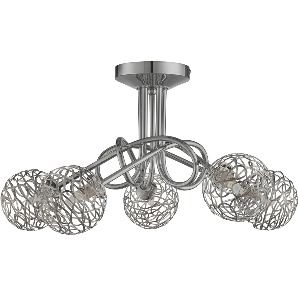 Lighting Collection 5 Light Twist Ceiling Light Image 1