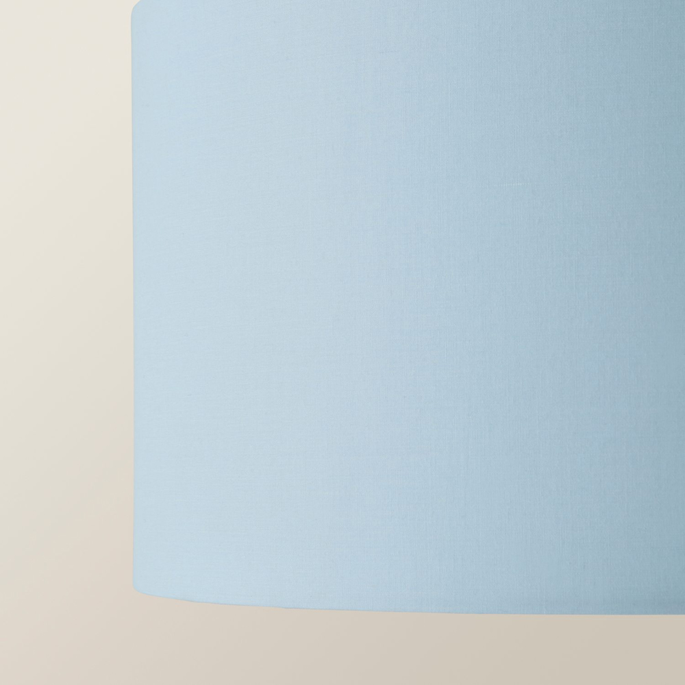 ValueLights Reni Duck Egg Blue Fabric Medium Drum Ceiling Lamp Shade Image 4