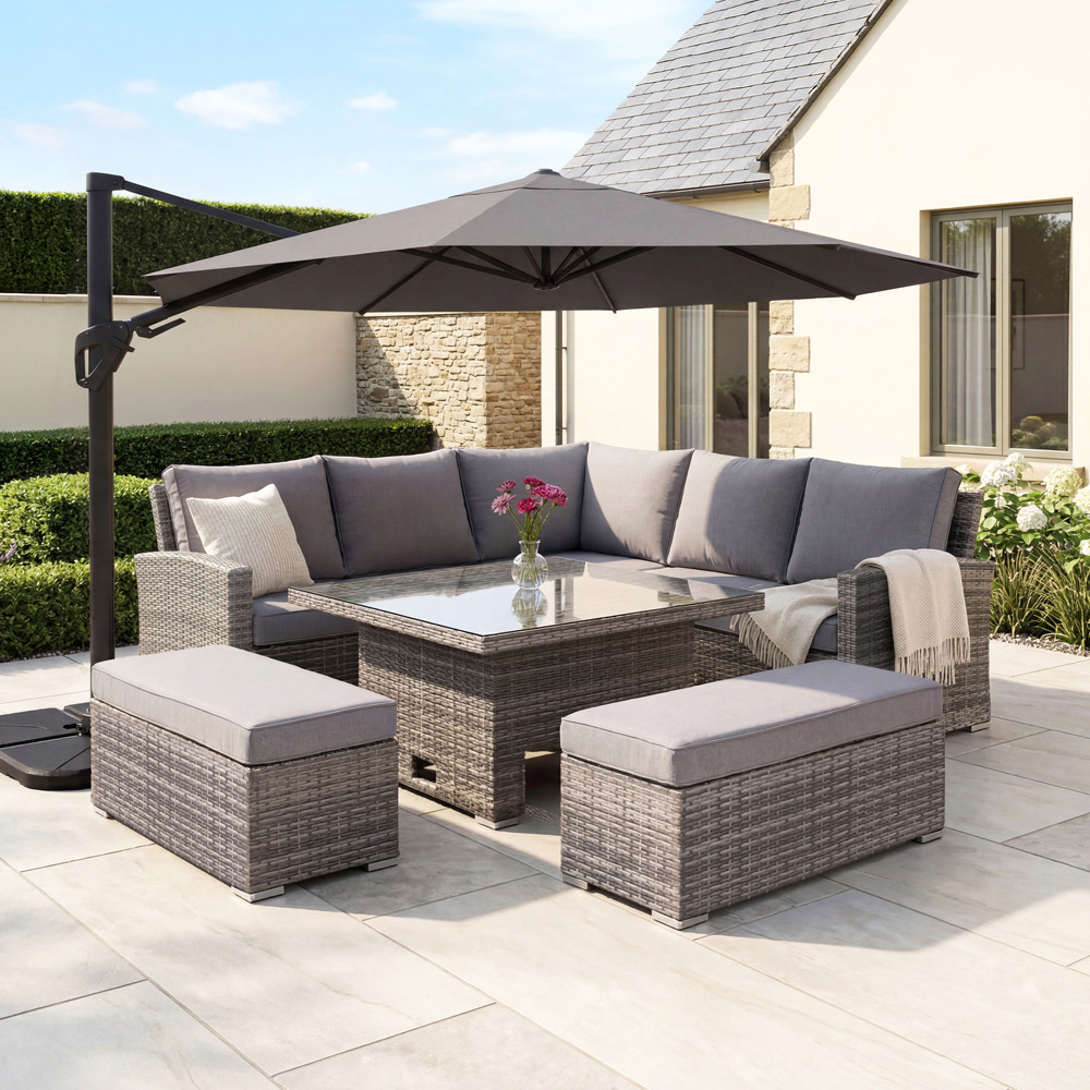 Charles Bentley 6 Seater Corner Lounge Set Image 7