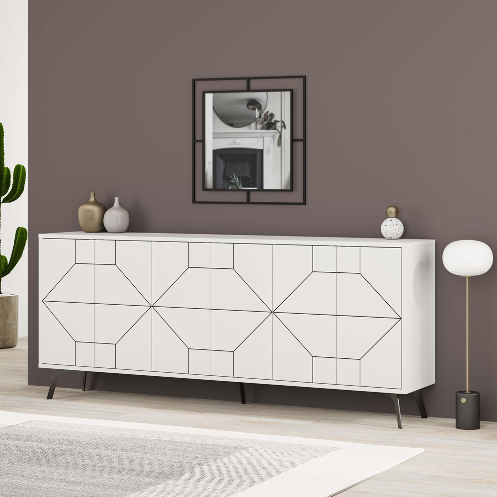 Dune 6 Door White Console Table Image 5