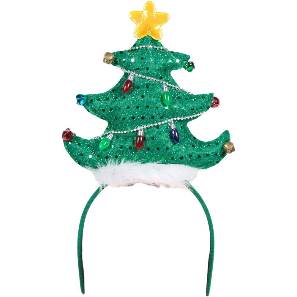 Christmas Tree Festive Headband Green Image 2