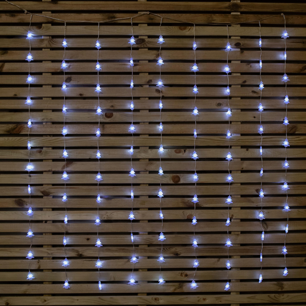 Samuel Alexander 108 White LED Christmas Tree Curtain Lights 1.2 x 1.2m Image 9