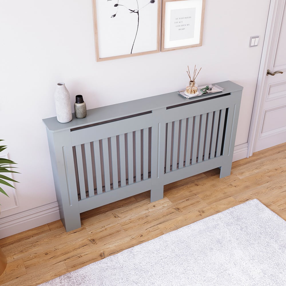 Vida Designs Chelsea Olive Grey Radiator Cover Large Image 4