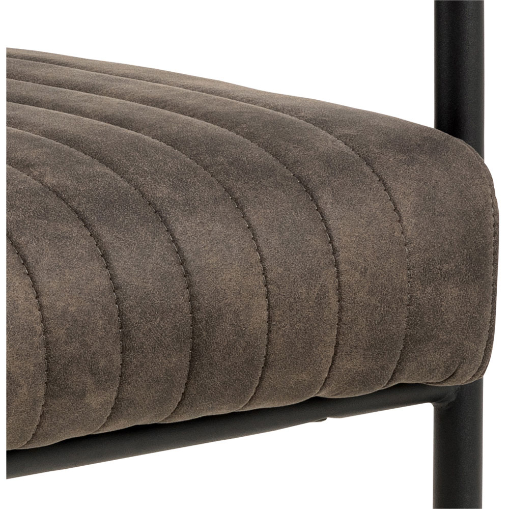 Florence Adele Set of 2 Grey Fabric Dining Chairs Image 7