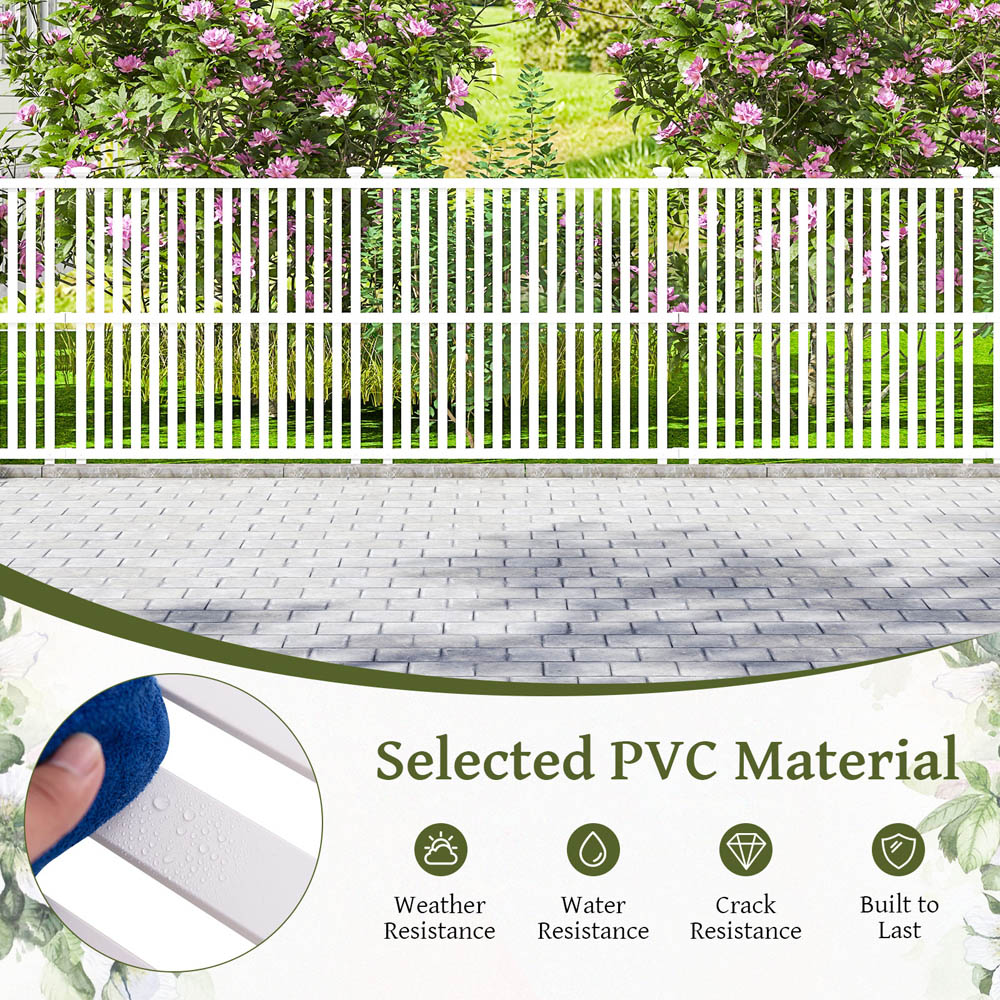 Costway White Air Conditioner Fence Panel Image 5