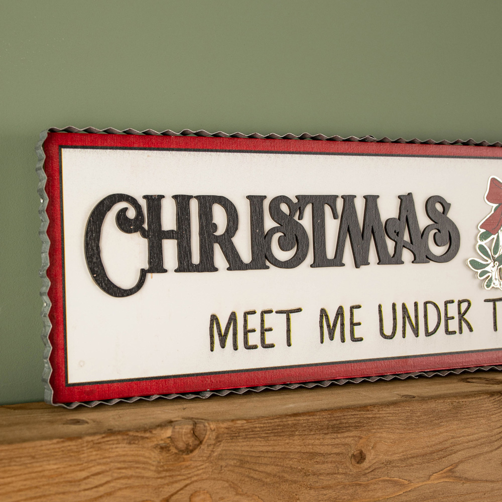 Samuel Alexander White Wooden Christmas Market Hanging Sign 2.9ft Image 3