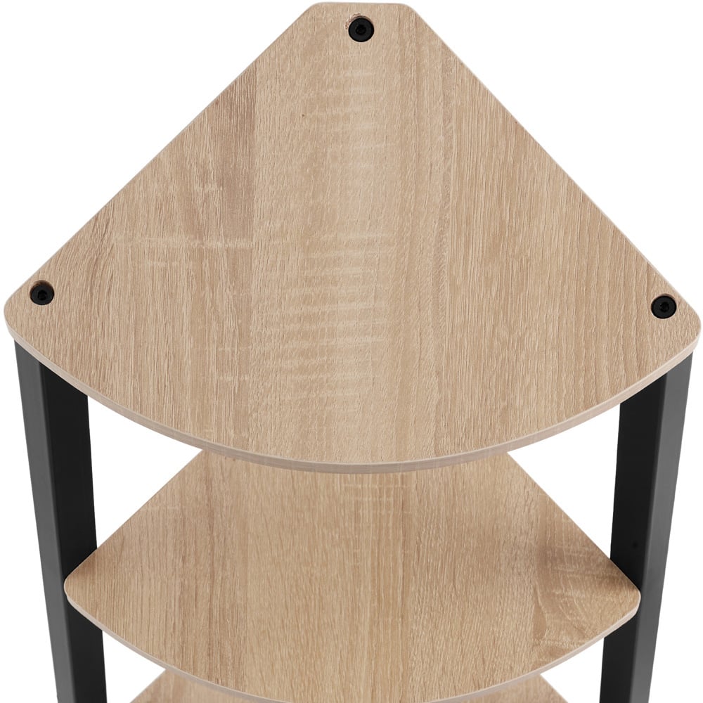 tectake Newbridge 4 Shelf Oak Sonoma Corner Shelving Unit Image 7