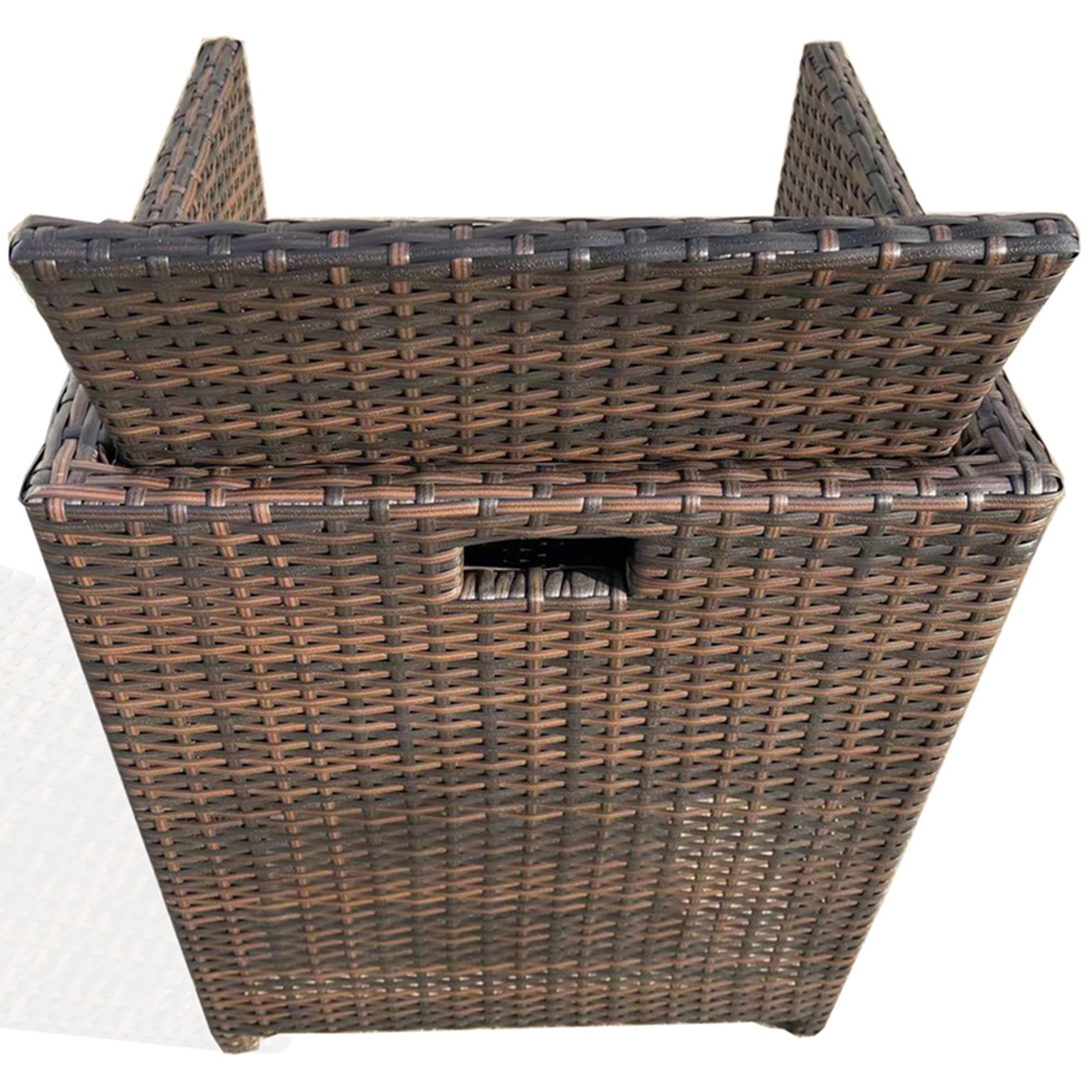 Furniture One 8 Seater Rattan Dining Set Brown Image 5