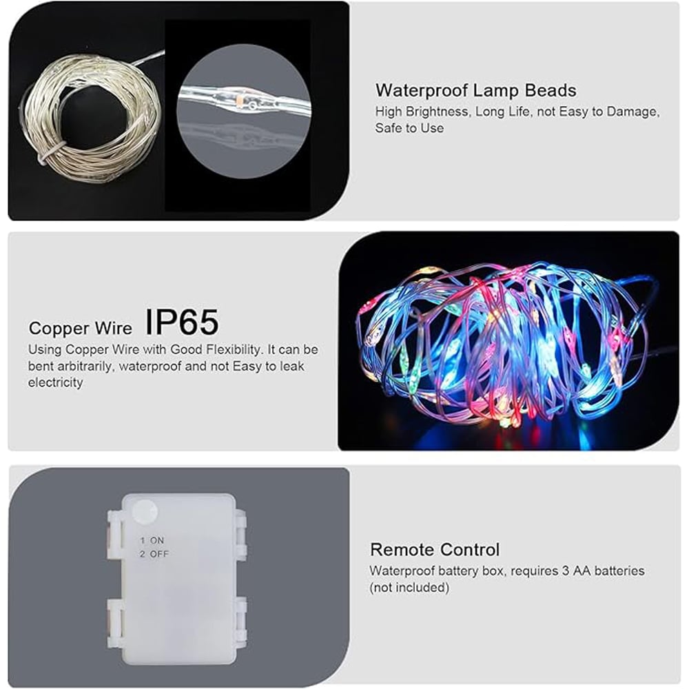 ExtraStar RGB Powered Fairy Outdoor Garden String Light 5m Image 5