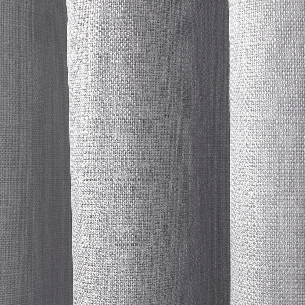 Divante Hoxton Silver Blackout Eyelet Curtains 229cm Image 4