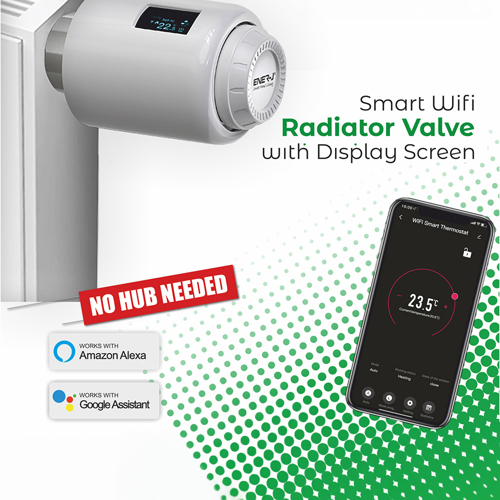 ENER-J Wi-Fi Smart Thermostatic Radiator Valve with Screen 2 Pack Image 8