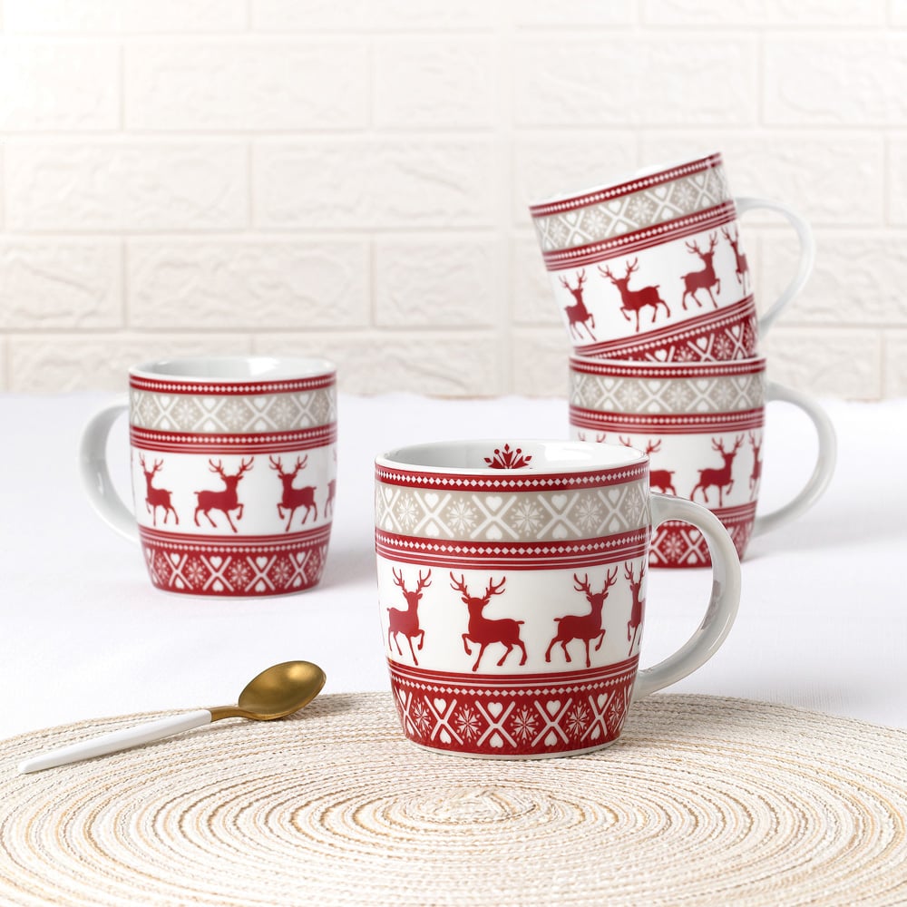 Waterside Nordic Reindeer Mug 4 Pack Image 2