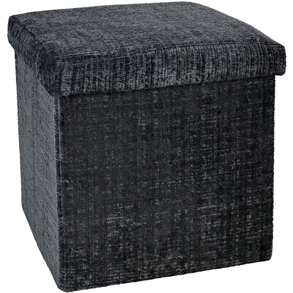 Chenille Storage Box Anthracite Image 2