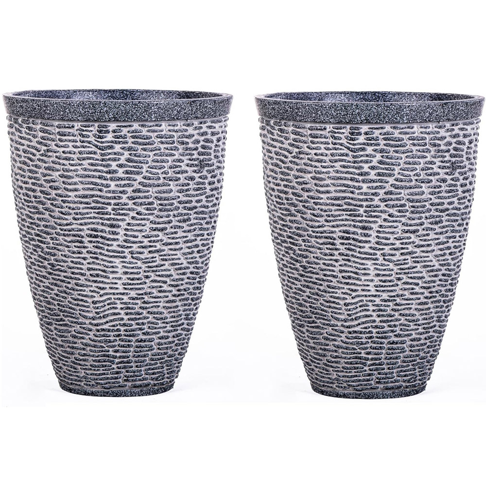 Garden Gear Cobblestone Planter 44cm 2 Pack Image 1