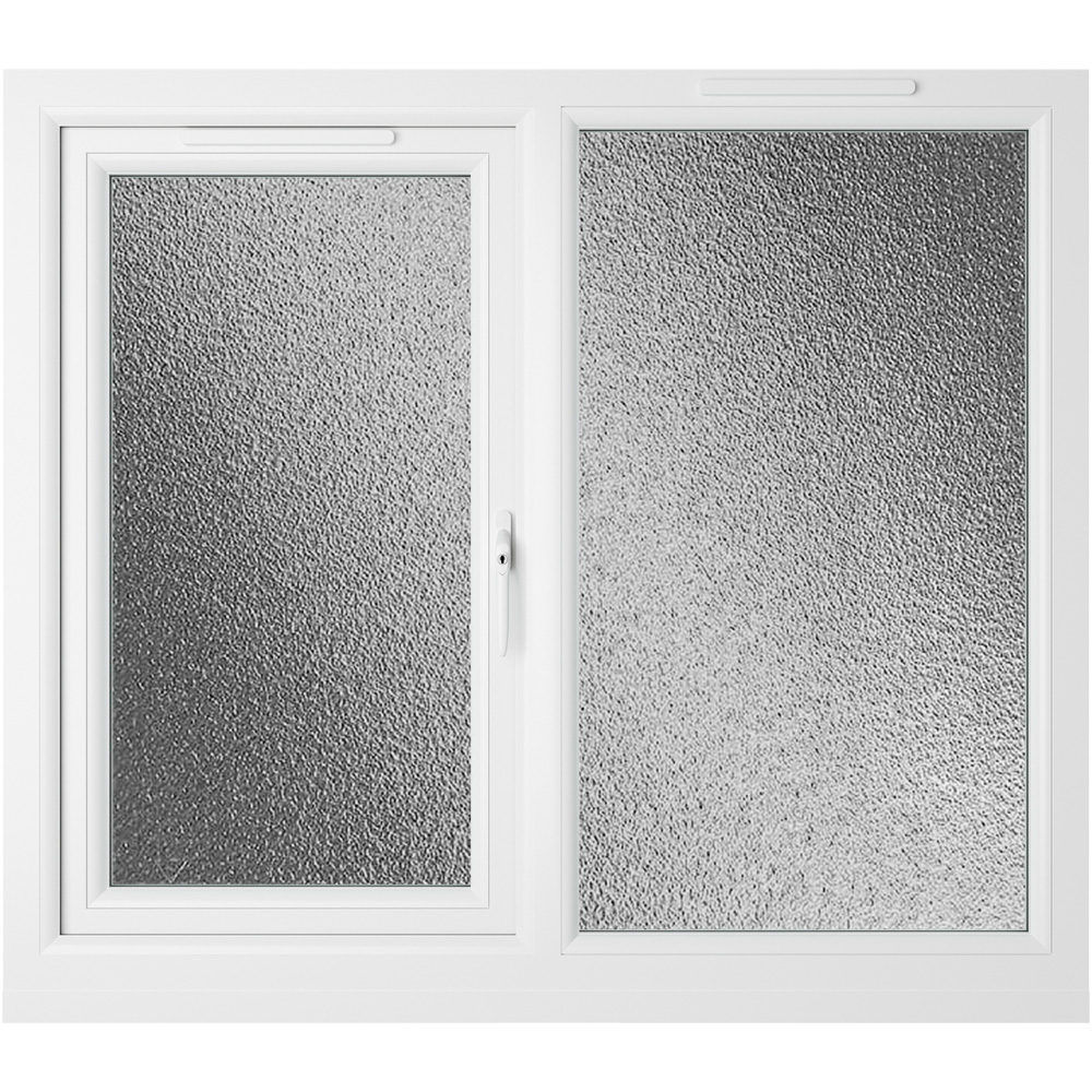 Crystal Black and White RH Side Hung Next to a Fixed Obscure Triple Glazed Window 1190 x 1115mm Image 3