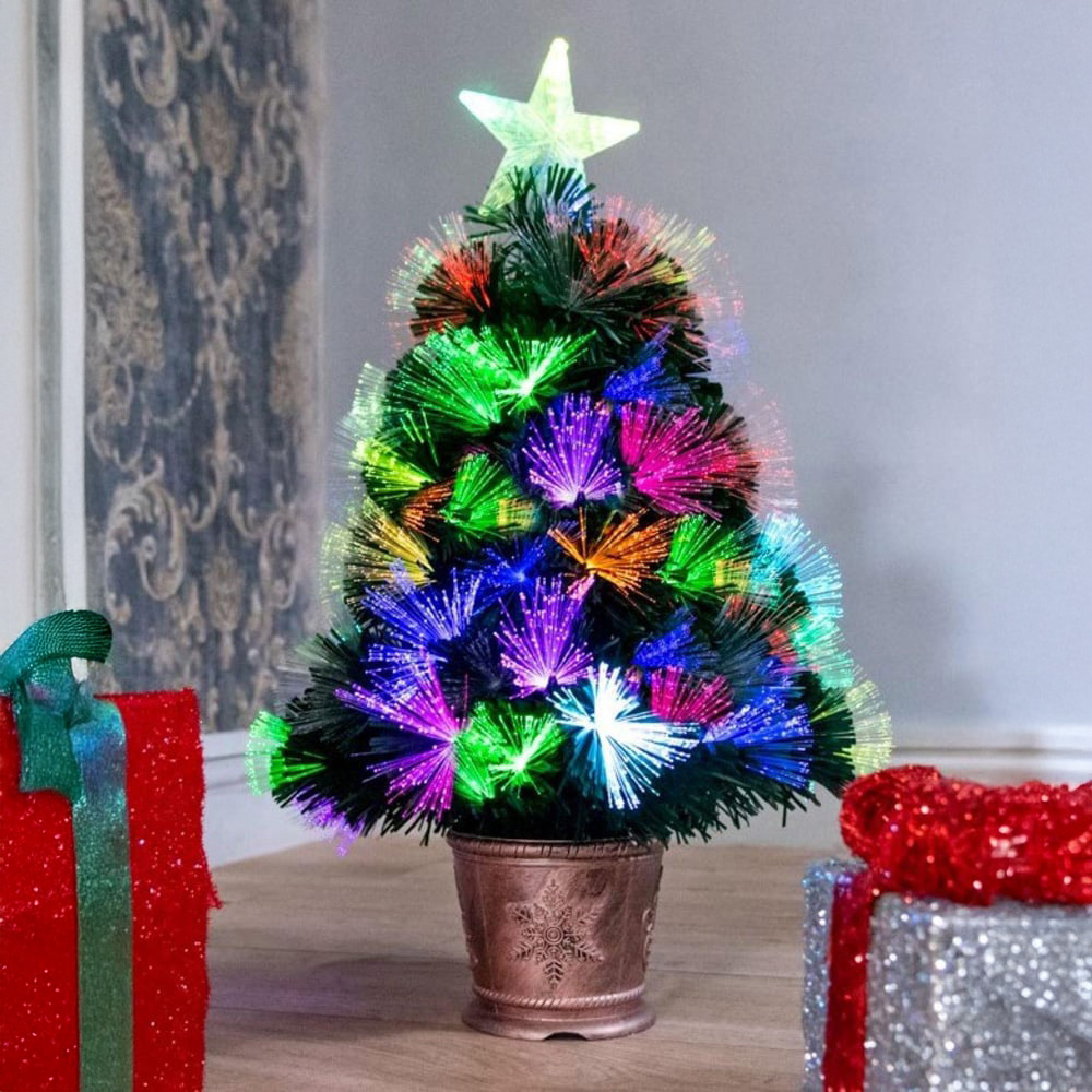 Shatchi Firework Fibre Optic Artificial Christmas Tree 2ft Image 2